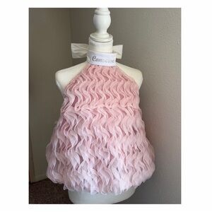 Pink Ruffled Kids Dress